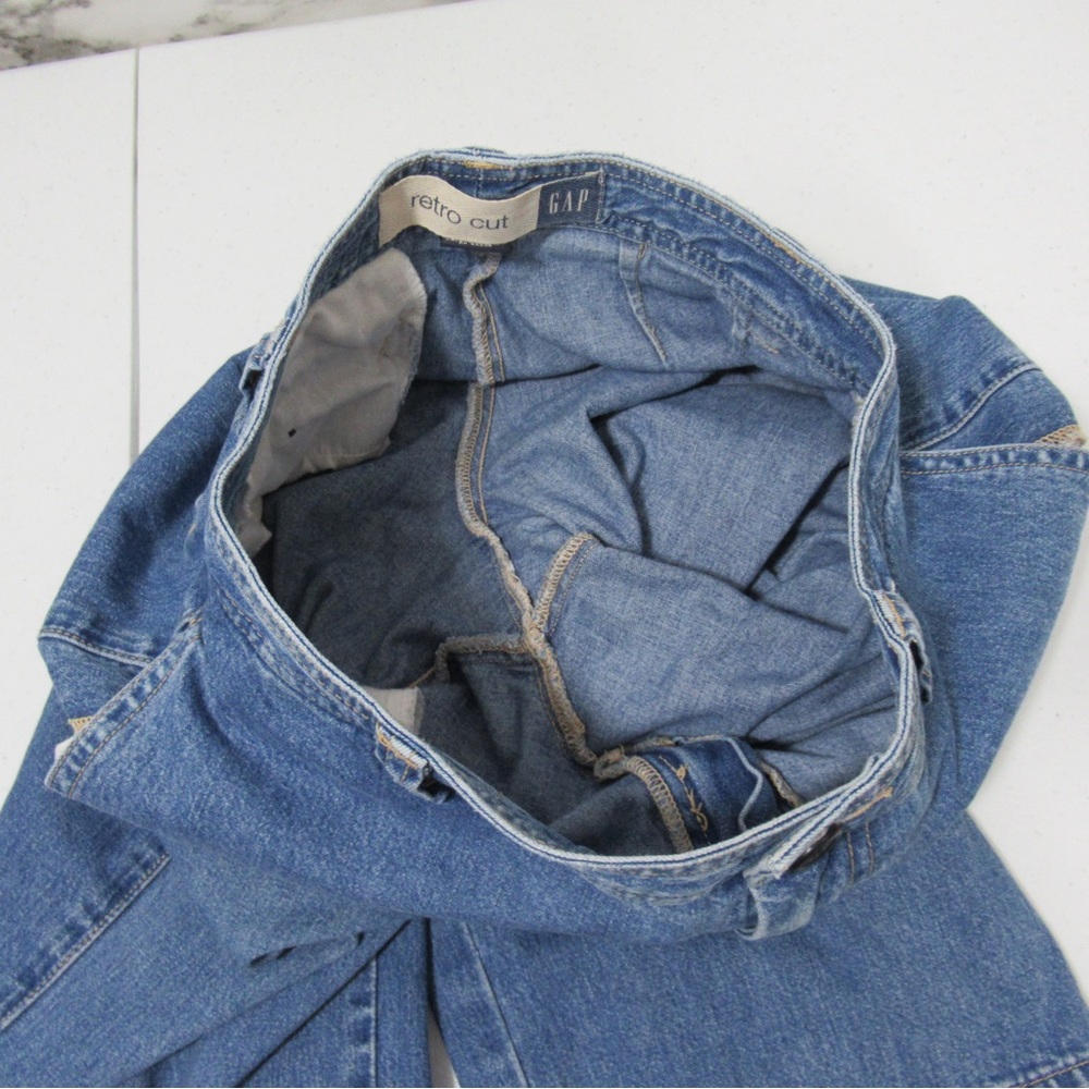 Gap Y2K Vintage Retro Cut Denim Capri Jeans Size 4 - Picture 7 of 17